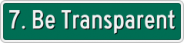 Be Transparent